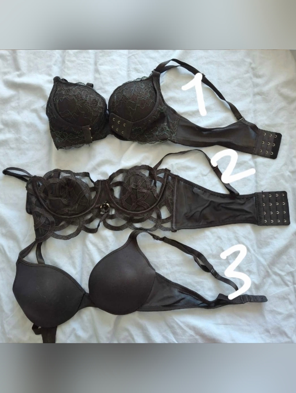 Black Lace & Mesh Women's Bra